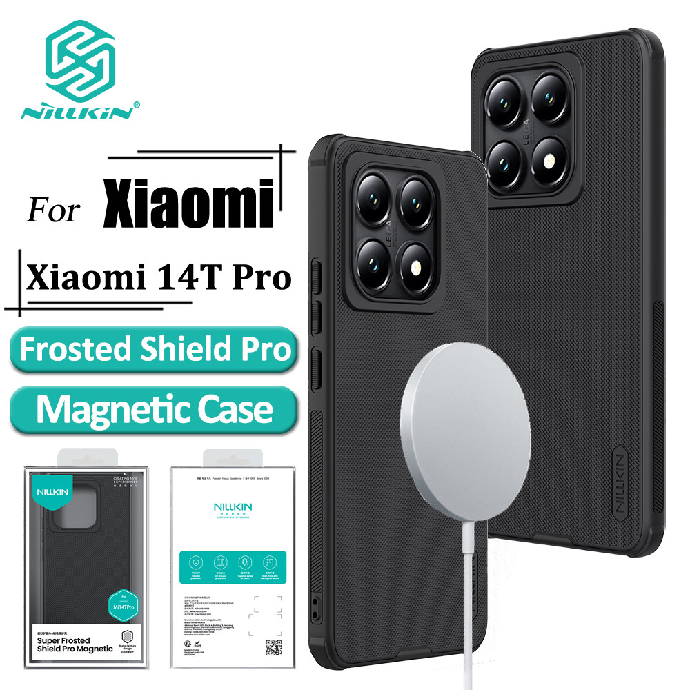 Nillkin Magnetic Shield Pro Case สําหรับ Xiaomi 14T Pro เคสโทรศัพท์ Ultra Thin Matte TPU + PC Anti ล