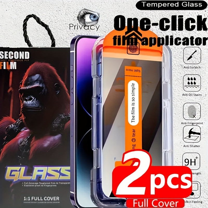 1-3 ชิ้นความเป็นส่วนตัวการจัดตําแหน่งอัตโนมัติกระจกนิรภัยสําหรับ Huawei Y7A Y9A Y6P Y8P Y9 Y7 Y9S Pr