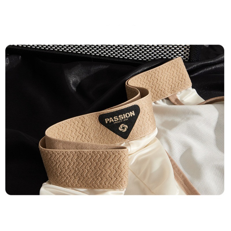 ผู้ชายระดับไฮเอนด์ซาตินผ้าไหมน้ําแข็งเอวต่ําเซ็กซี่ระบายอากาศสามเหลี่ยมกางเกง - รูปที่ 6