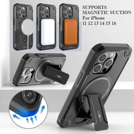 เคสโทรศัพท์ For iPhone 11 13 17 16 Pro Max Case iPhone 13 14 15 Pro Max 12 Pro Max 13 Pro Magnetic มองไม่เห็น เปลือกแข็ง