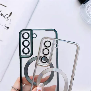 SAMSUNG ซัมซุง ใหม่มินิมอลโปร่งใสรวมทุกอย่างป้องกันการตกเคสโทรศัพท์แม่เหล็กเหมาะสําหรับ ซัมซุง กาแลคซี ก05 05ส 06 07 14 15 16 17 24 25 26 34 35 36 54 55 56