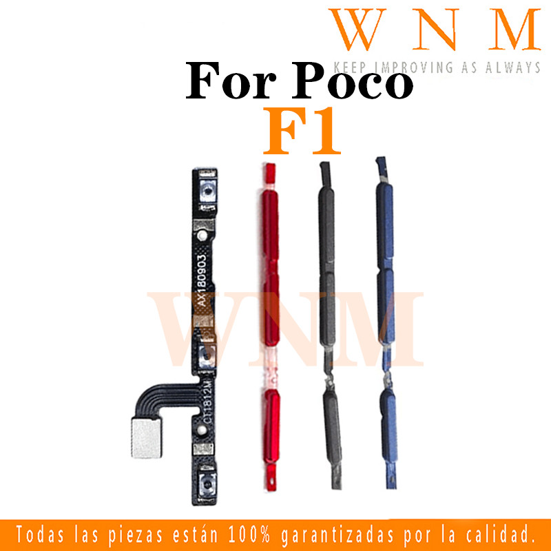 สําหรับ Poco F1 ปุ่มเปิดปิดปุ่มสวิทช์ด้านข้าง Key Volume Up Down Flex Cable โทรศัพท์มือถือ Part