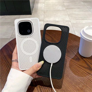เคสโทรศัพท์สําหรับ IQOO 13 12 Z9 Z10 Zurbo Pro Neo 10 Pro ตาข่ายกระจายความร้อนเกราะป้องกัน TPU + PC anti drop เปลือกแม่เหล็กฤดูร้อนเฉพาะ