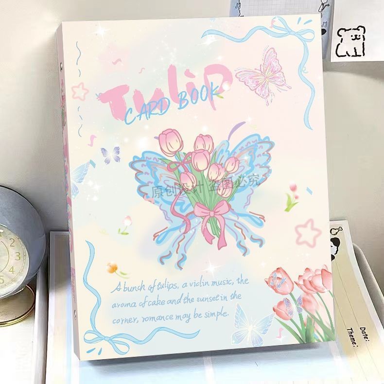 Ye Luoli การ์ดทิวลิปหนังสือ A5 หลวม San Gongge ins มูลค่าสูง Super Hard เปลือกที่สวยงาม Star Chasing