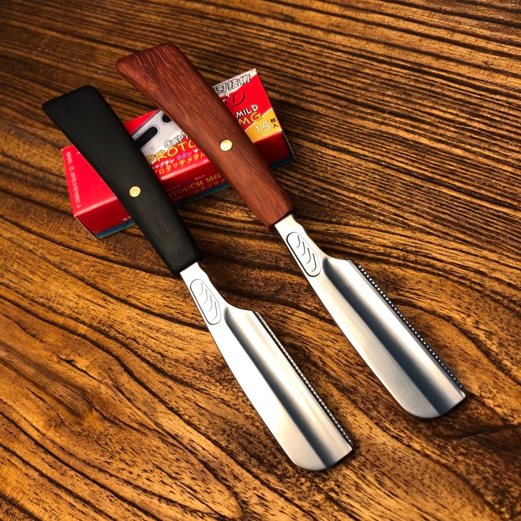 New Product#Old-fashioned Feather Razor Haircut Straight Handle Shaving Razor Haircut Carving Beard 
