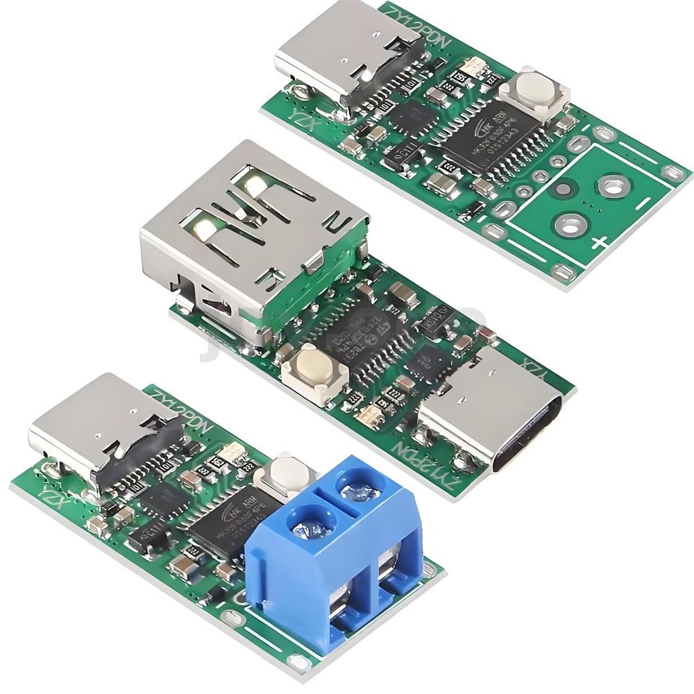 ZY12PDN โมดูลชาร์จ Type-C USB-C PD2.0 3.0 ถึง DC USB Deception Fast Charge Trigger Polling Detector