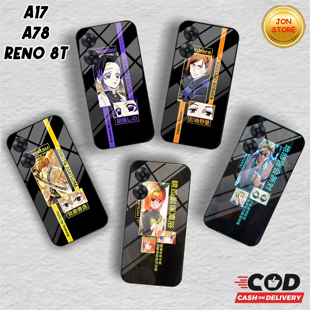 JON-STORE (JJ 27 ) Softcase Glossy ANIME MOTIF สําหรับ HP OPPO Reno 8T 4G 5G A17 A17k a78 4G A58 5G 
