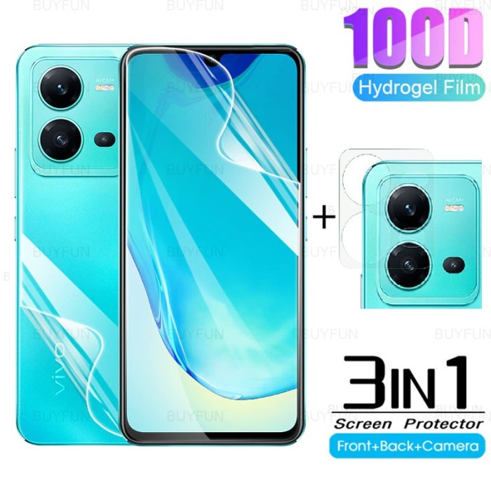 3In1 Hydrogel Vivo V25 / V25E / V25 Pro Hydrogel ด้านหน้าและด้านหลัง + กล้อง 3In1