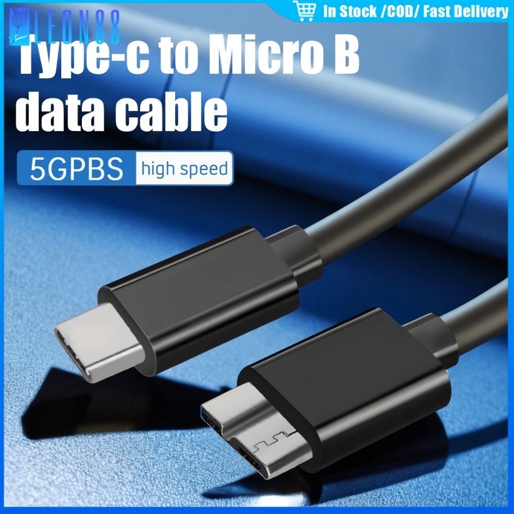 ของมาใหม่！สายเคเบิลฮาร์ดดิสก์ type c to micro B usb 3.0 สายยาว0.5M/1M 5Gbps สาย USB