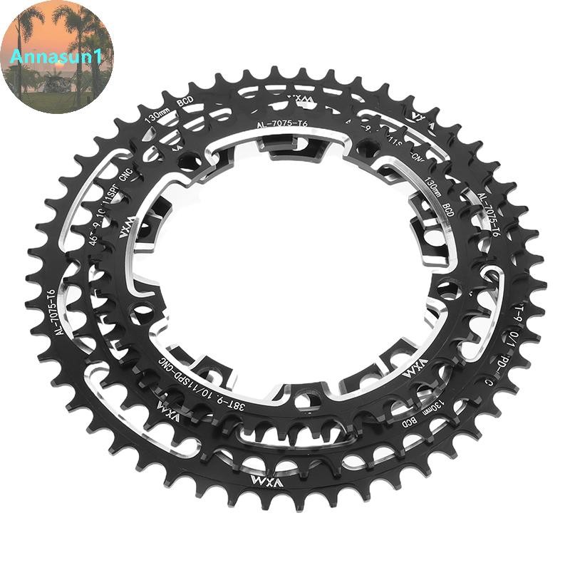 Annasun 130 BCD Chainring N Wide Stars 38-60T AL7075 Sprocket สําหรับจักรยานเสือหมอบบวกและลบแผ่นเกีย