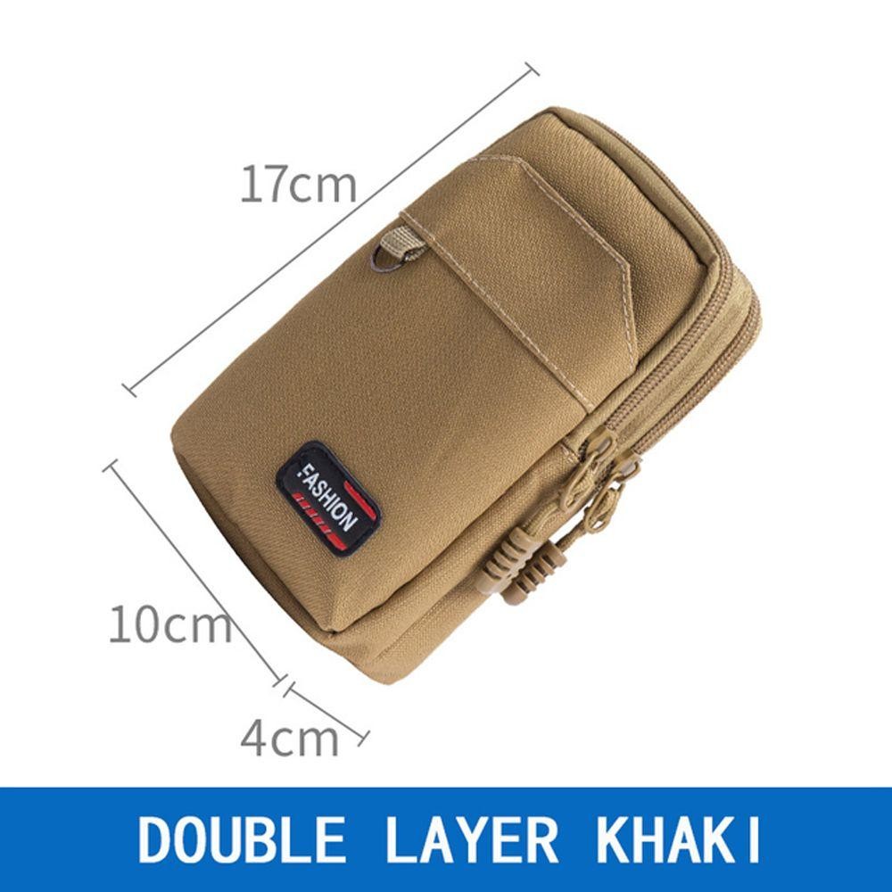 Pixelpower เข็มขัดเอวกระเป๋า Camping ไนลอน Colth ทนทานสีเขียวผู้ชายกระเป๋าโทรศัพท์กลางแจ้ง EDC Molle กระเป๋า - รูปที่ 2