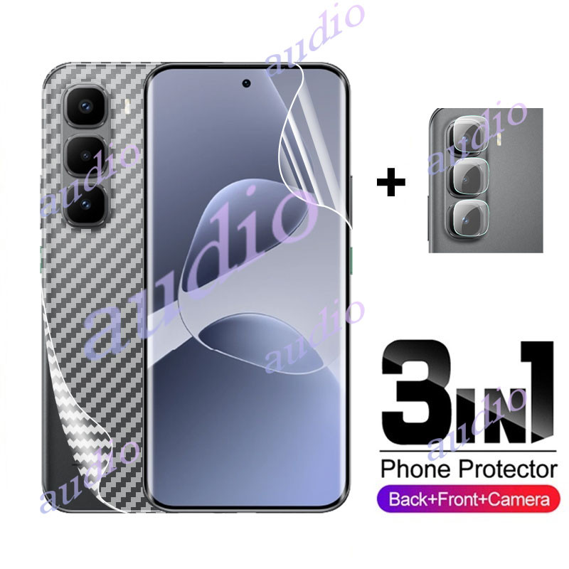 Infinix Hot 60 Pro+ 4G 3in1 ด้านหน้าด้านหลังเลนส์Hydrogelฟิล์มสําหรับInfinix Hot60 Pro+ Hot60Pro+ 4Gสมาร์ทโฟนป้องกันหน้าจอสําหรับInfinix Hot 60 Pro Plus 4Gกล้องเลนส์Proกระจก