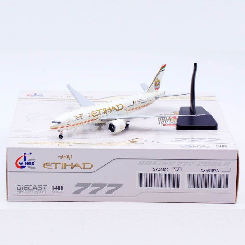 1: 400 JC Wings Alloy Passenger Airliner รุ่น Attihad Airlines B777-200 A6-LRD