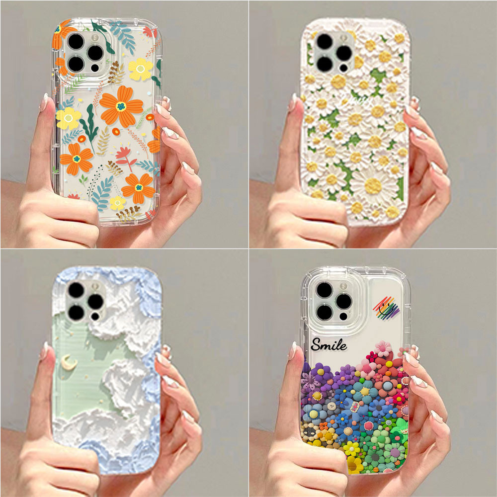 Silicone เคส For OPPO A17 1 A74 A18 A57 A60 A16 A15 A5 2020 A53 A54 A17K 8 A94 F9 F19 A5s A12 A95 เคสทรศัพท์