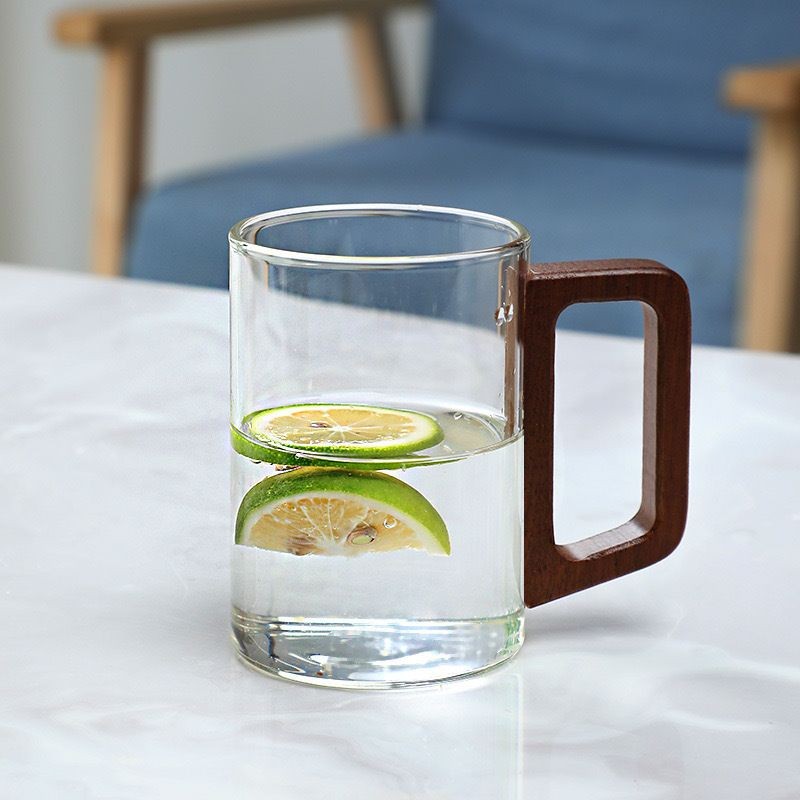 แก้วแก้วแก้วแก้วพร้อมด้ามไม้ 300ML