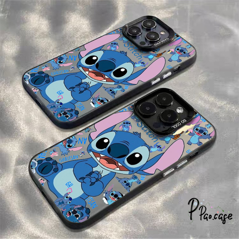 เคสไอโฟน11สำหรับ IPhone 13 15 16 11 12 14 Pro Max XR XS X Max 16 8 7 15 Plus SE เคสลายการ์ตูน ตุ๊กตาการ์ตูนสีฟ้าสุดเทรนด – โปรปัง