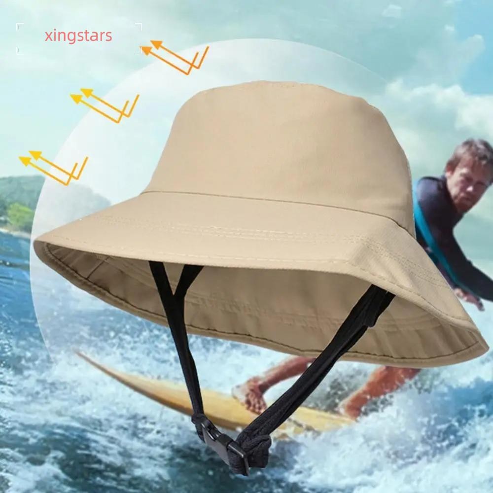 XINGSTARS หมวกบักเก็ตเซิร์ฟ กันน้ำแห้งไว ป้องกันUV ระบายอากาศดี สำหรับสวมใส่ขณะขับขี่และท่องเที่ยว
