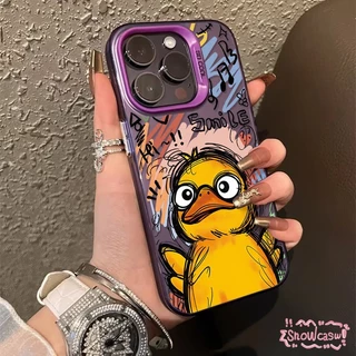 เคส Vivo Y17s Y18 Y15 Y22 Y21 Y27 Y17 Y78 Y20 Y12i Y02 Y15s Y33s Y36 Y100i Y23s กราฟฟิตีเป็ดสีเหลืองน่ารัก