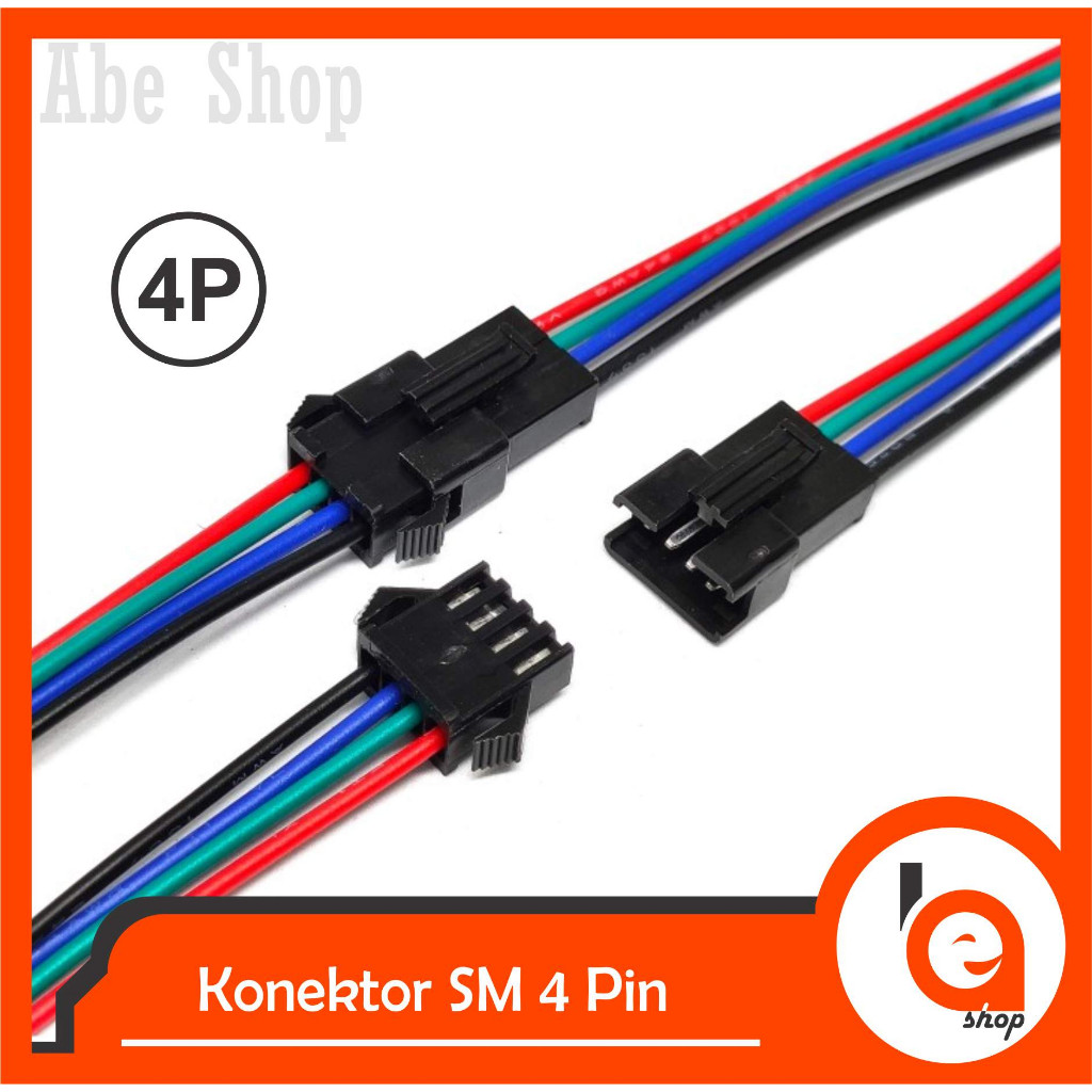 Abe ชายหญิง Terminal socket 4 สายซ็อกเก็ตขั้วต่อ Terminal Connector SM 4 Pin 4p JST SM-4