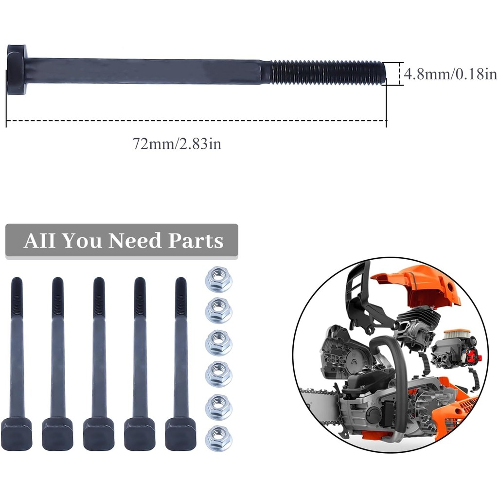 HAISHINE 6 ชิ้นท่อไอเสีย Bolt สําหรับ Stih 017 018 025 MS170 MS180 MS230 MS250 Chainsaw 1123 148 120