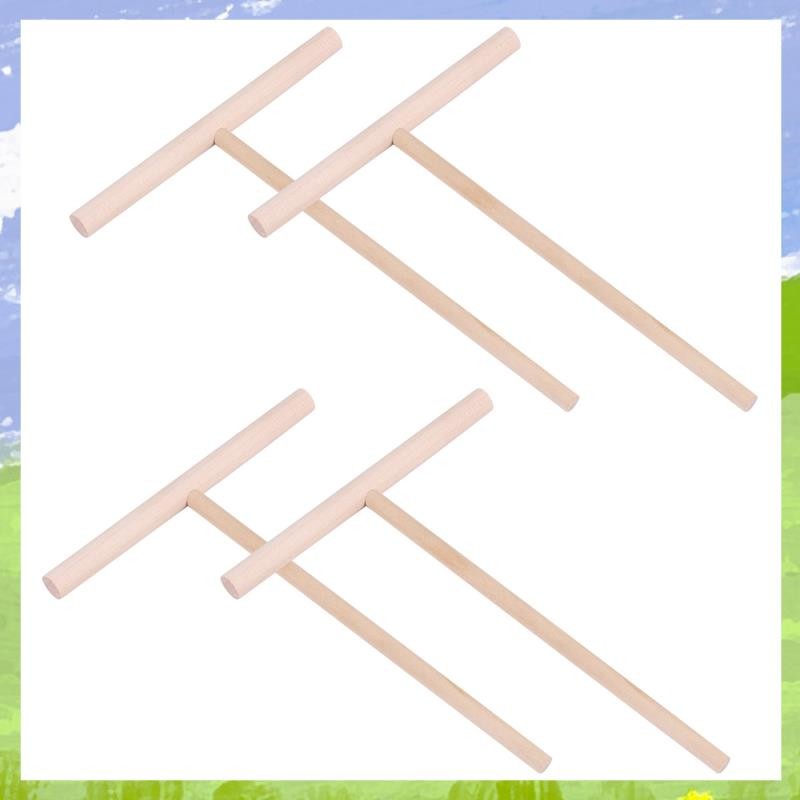 4 ชิ้น T Shape Crepe Maker Pancake Batter ไม้ Spreader Stick, ไม้ Crepe เครื่องมือ, Crepe Spreaders 