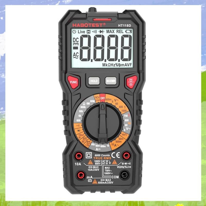 HT118A/C/D มัลติมิเตอร์แบบดิจิตอลระดับมืออาชีพที่มีความแม่นยําสูงพร้อมจอแสดงผลดิจิตอลอัตโนมัติแบ็คไล