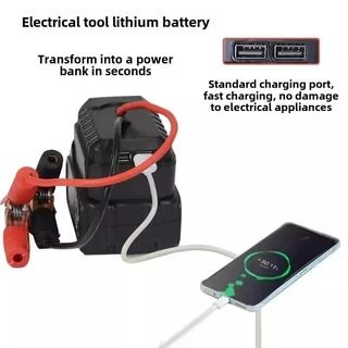 [ไม่มีแบตเตอรี่รวม] เครื่องชาร์จแปลงแบตเตอรี่ลิเธียมสําหรับ Makita/Osuka Dual USB ประแจไฟฟ้ารถยนต์สตาร์ทฉุกเฉินแหล่งจ่ายไฟ 12V