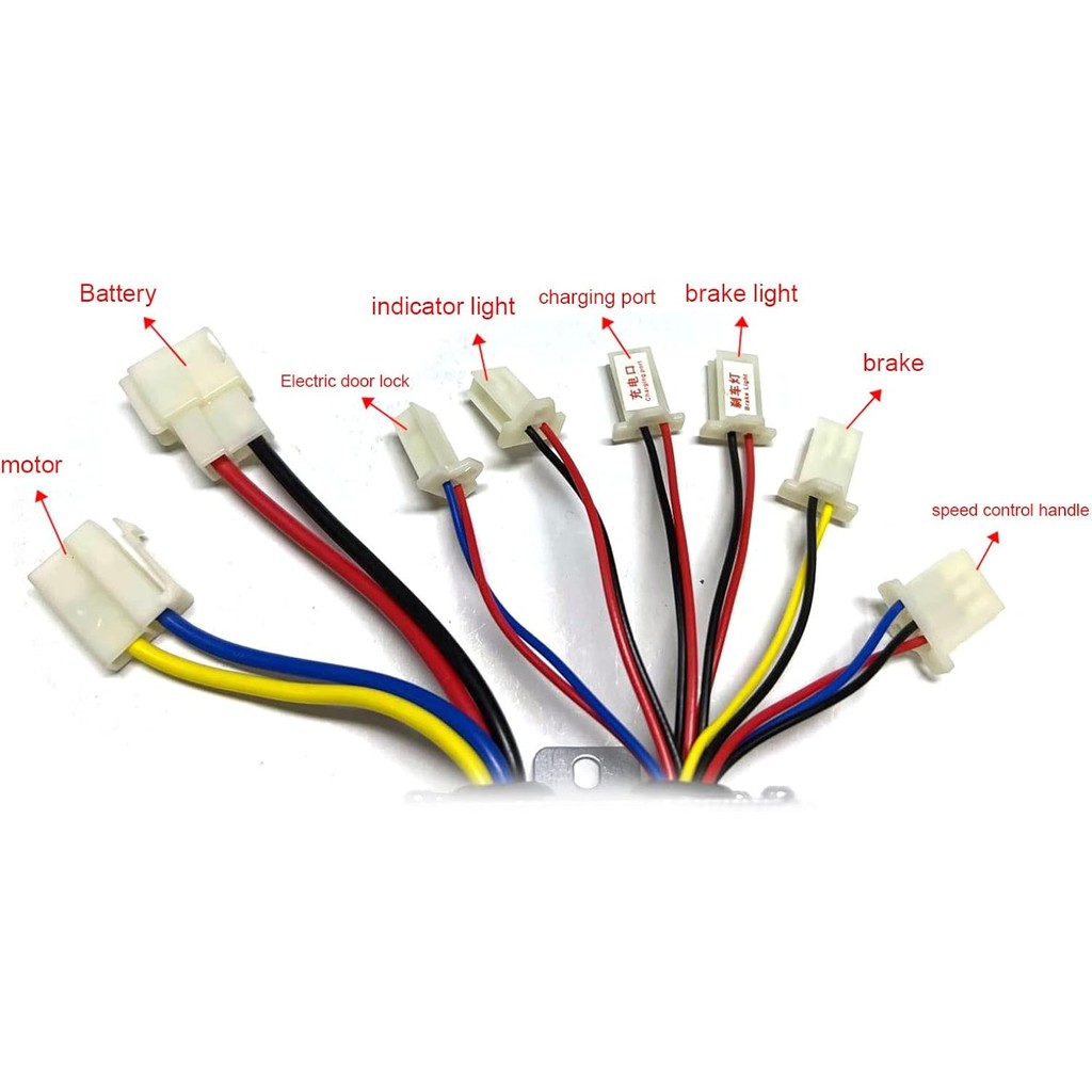 Bineteenteam 36V 500W สกู๊ตเตอร์ Controller คันเร่ง Grip Kit Brushed Controller ยาวสายคันเร่งสําหรับ