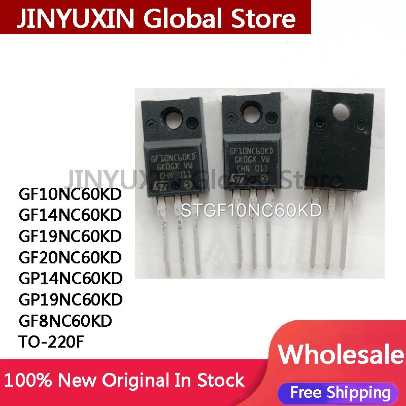 1-5PCS GF10NC60KD GF14NC60KD GF19NC60KD GF20NC60KD GP14NC60KD GP19NC60KD GF8NC60KD TO-220F Field-Eff