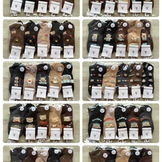 ถุงเท้าหมี10คู่89บาท.แฟชั่น สีน้ำตาล. การรวมกันที่มีสีสัน รูปแบบสุ่ม10คู่. ได้ของ10คู่ ไม่ใช่20คู่ เท้าใส่ได้39-44.