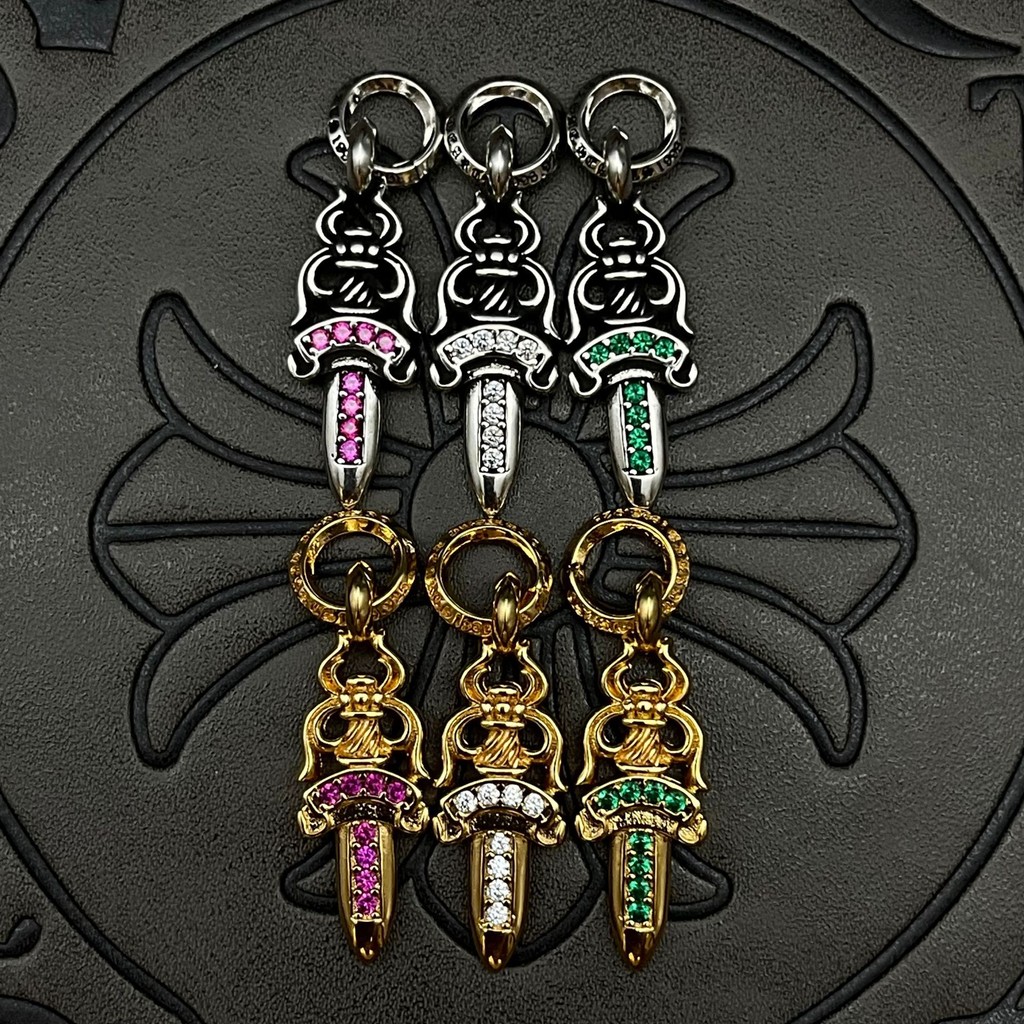 จี้เงิน 925 ชุบทอง 22K เพชร_studded, Justice Charms สำหรับ_style_retro_punk_gothic_rock, เครื่องประดับ_pairs_สำหรับคนรักและของขวัญ 4417