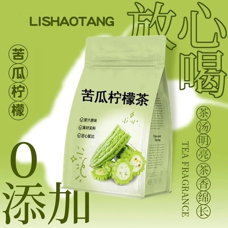 苦瓜柠檬茶苦瓜柠檬茉莉花茶苦瓜干片香水柠檬片组合水果茶茶包Bitter melon lemon tea Bitter melon lemon jasmine tea Bitter melon20250