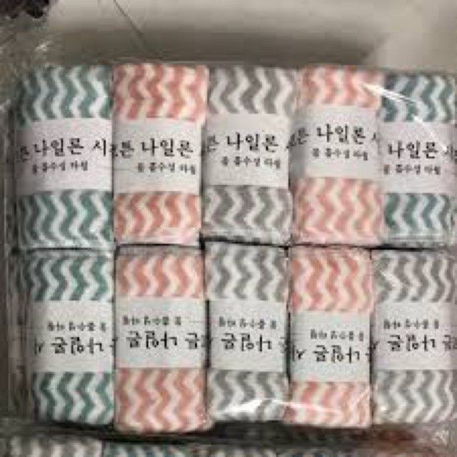 COMBO 10 KOREAN STRIPED FLEECE SCARF 30x50CM T2