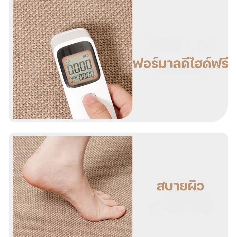 40x60cm ผ้าลินินเสื่อห้องน้ำ พรมปูพื้นผ้าลินิน ดูดซึมน้ำอย่างรวดเร็วแห้ง ป้องกันการลื่นไถล 2 สไตล์ ราคา ถูกที่สุด ดีลบีเคเค แกลเลอรีภาพที่ 3
