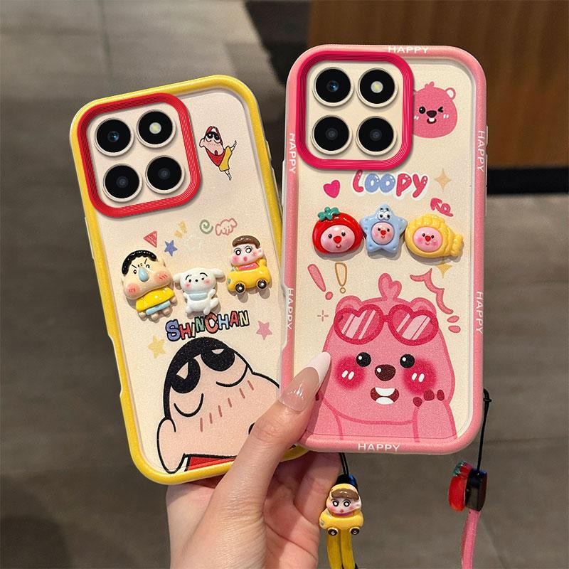 เคสเหมาะสําหรับ Honor X6a, WDY-LX1, WDY-LX2 การ์ตูน DIY ตุ๊กตา Soft Case กันกระแทกฝาครอบป้องกัน