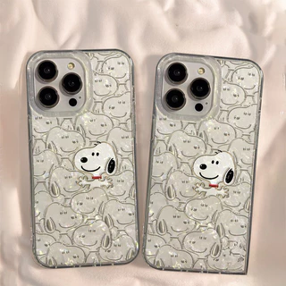 อะนิเมะน่ารัก Snoopy กรณีโทรศัพท์ทั้งหมดรวมป้องกันการตก ไอโฟน11 สำหรับ iphone 12 13 14 15Pro MAX X XS XR XS 7 8Plus