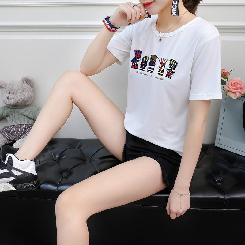 📣Mystyle.99📣(โล๊ะเสื้อ) เสื้อยืดคอกลมแขนสั้น ทรงเข้ารูป Freesize สกรีนลาย #E02 - รูปที่ 4