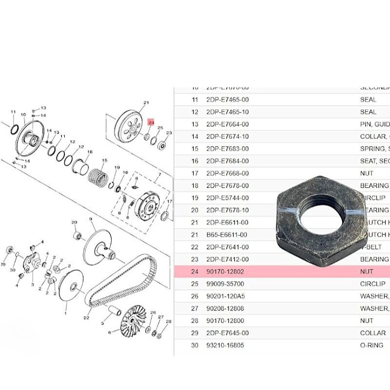 90170-12802 น๊อตกระดิ่งคลัช (MIO I125,SOUL I125,AEROX,NMAX)-ESTAP - รูปที่ 4