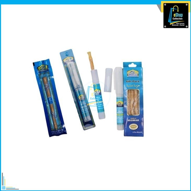 MISWAK AL KHAIRI NATURAL TOOTHBRUSH KAYO, MISWAK พร้อมตัวยึด, กล่อง MISWAK
