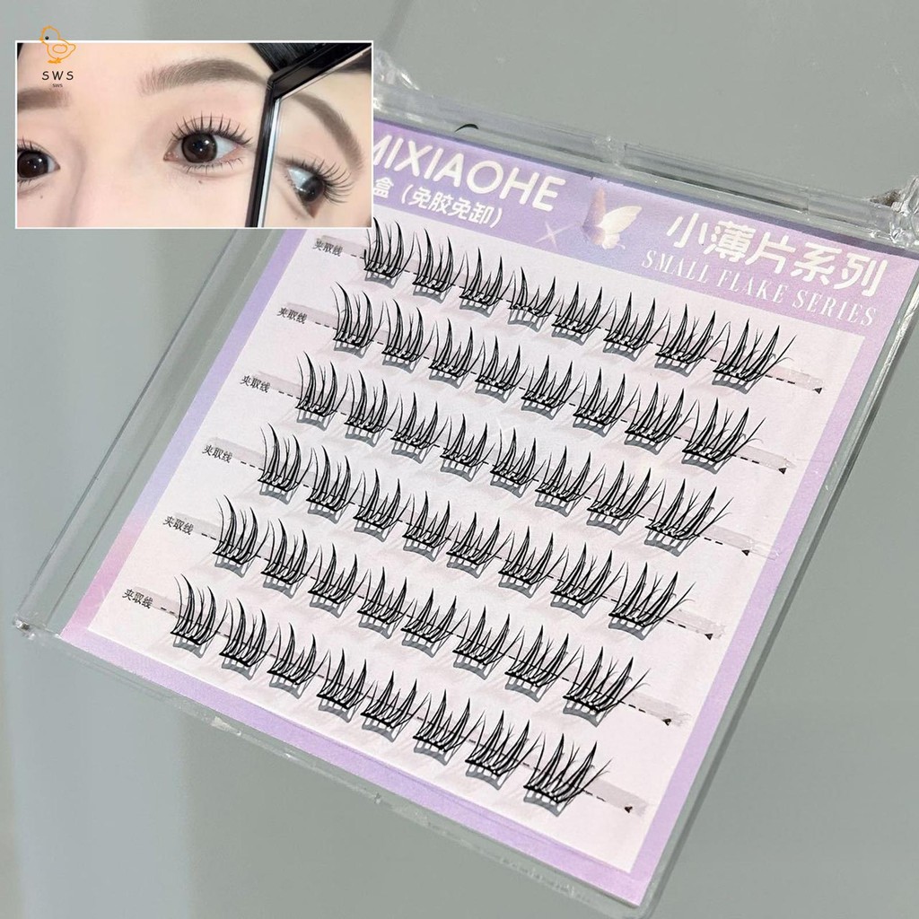 กาวฟรี 8-13 มม.ขนตาปลอมติดด้วยตนเองขนตาคลัสเตอร์ดูเป็นธรรมชาติและมีเสน่ห์