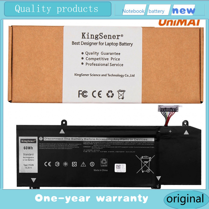 แบตเตอรี่แล็ปท็อป KingSener 1F22N XRGXX สำหรับ Dell ALIENWARE 2018 orion M15 M17 R1 P82F P40E P79F P