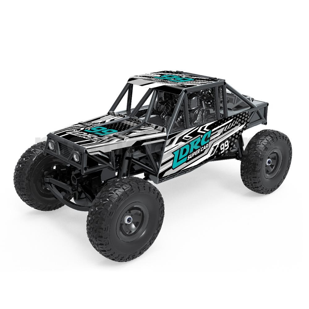 LDRC 18499 กันน้ํารุ่น RTR 1/18 2.4G 4WD RC รถ Rock Crawler ท่อ Rack Off-Road ปีนเขารถบรรทุก LED Light Full Proportional ยานพาหนะรุ่นตรงสะพานเพลาของเล่น