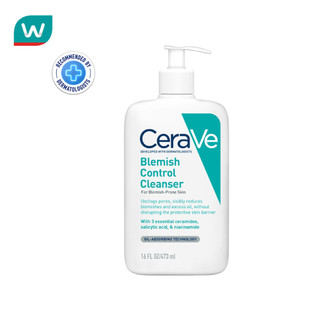 Cerave เซราวี เบลมมิช คลีนเซอร์ 473 มล. ผลิตภัณฑ์ทำความสะอาดผิวหน้าสำหรับผิวที่เป็นสิว