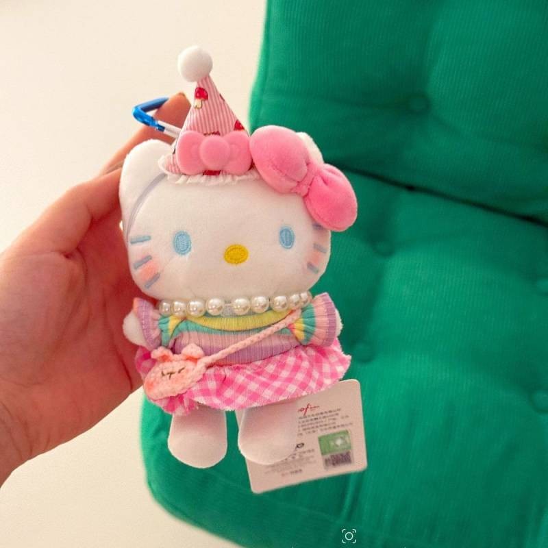 New Princess Style Kitty Plush Doll Girls' Bags Pendant Cute Schoolbag Doll Keychain Hanging Gift sj