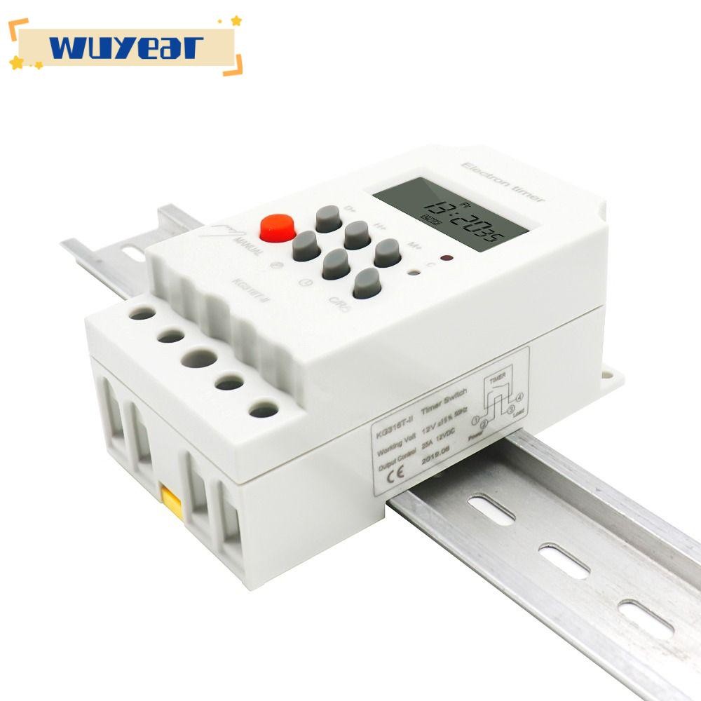 WUYEAR Digital Timer, 12V LED Timer Switch,แบบพกพา 25A 220V Display Relay Time Control Timerช่างไฟฟ้