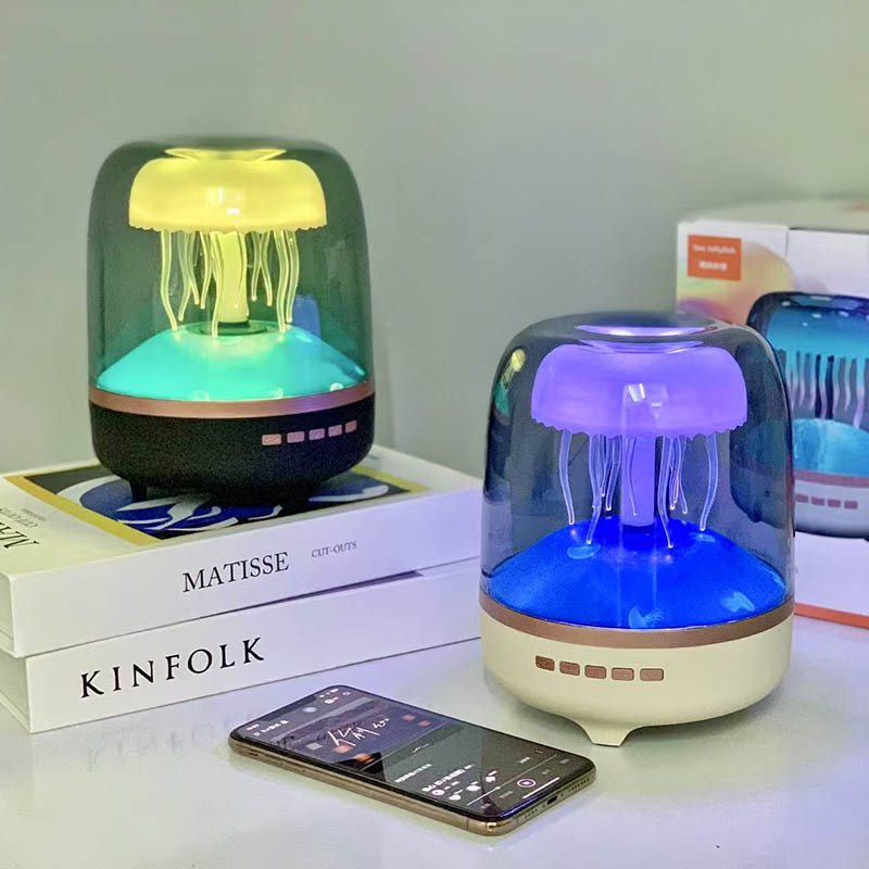 ลำโพงบลูทูธไร้สาย โวลต์6 มือโปร ปืนใหญ่เบส | ไฟพื้นหลังแมงกะพรุน แก้วรุ่นที่4 ของที่ระลึก