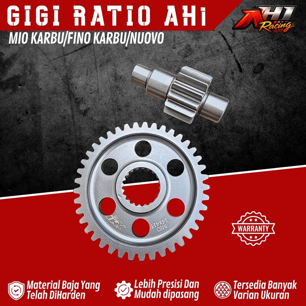 AH1 GEAR RATIO ชุด MIO SMILE SPORTY FINO M3 MIO JS XRIDE SOUL GT NUOVO FREEGO GEAR 125 5TL 54P 2PH 2