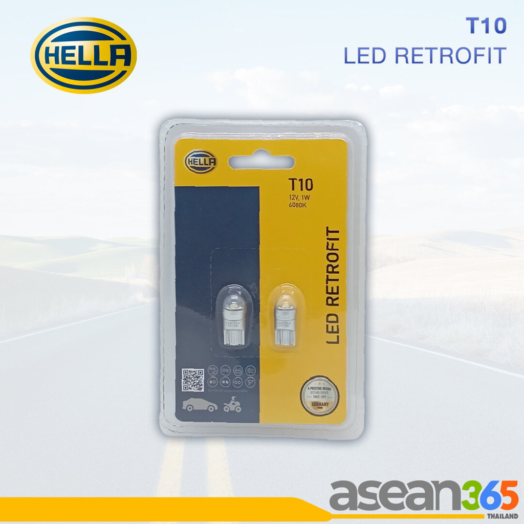 HELLA หลอดไฟหรี่ T10 RETROFIT LED W5W | เฮลล่า | แสงสีขาว