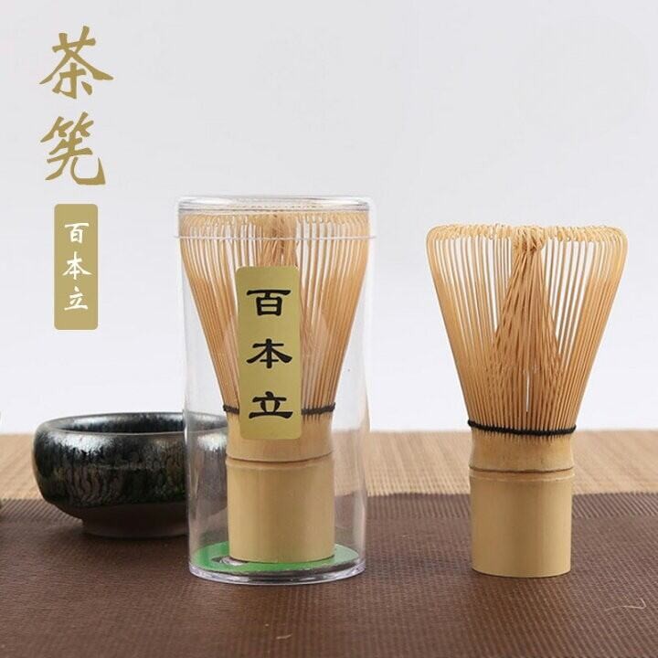 Bamboo Matcha Whisk – 100-Prong Frothing Whisk (1 Piece)