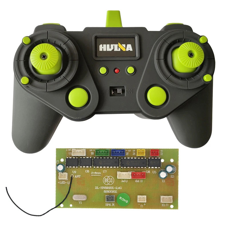 HUINA 1593 22CH 2.4G วิทยุรับชิ้นส่วนเครื่องส่งสัญญาณบอร์ดสําหรับ 593 รีโมทคอนโทรล DIY อะไหล่ของเล่น